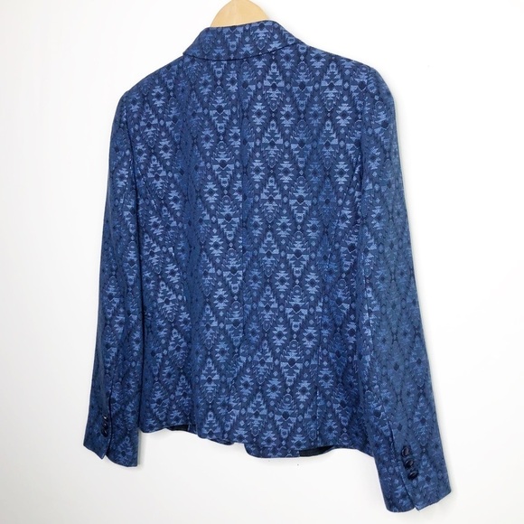 𝅺Zara basic Navy blue one button closure blazer - Picture 6 of 7